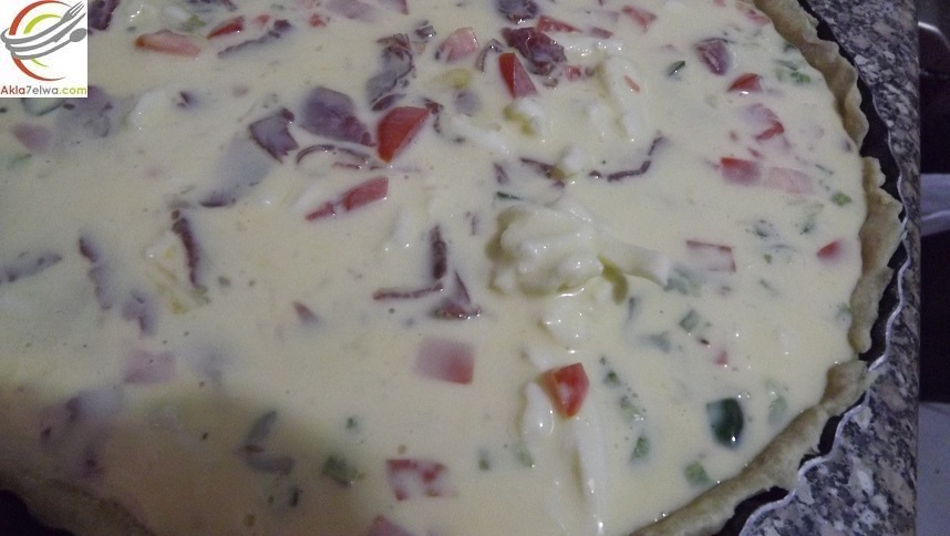 كيش الجبنه و البسطرمه cheese and pastrami quiche كيش الجبنه و البسطرمه cheese and pastrami quiche