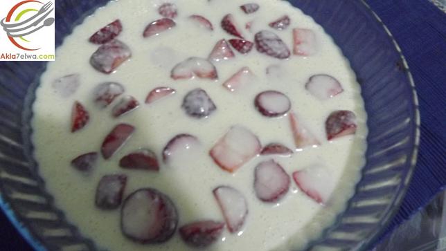 before baking strawberry clafouti