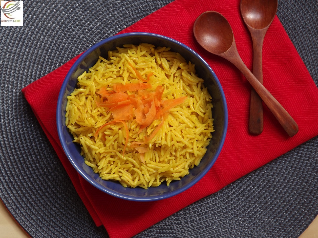 rice with curry and carrot