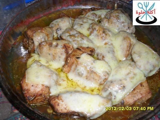 صدوردجاج بالجبنة الشيدر